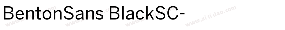 BentonSans BlackSC字体转换